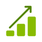 bar graph upward arrow