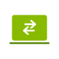 computer with left and right switching arrows