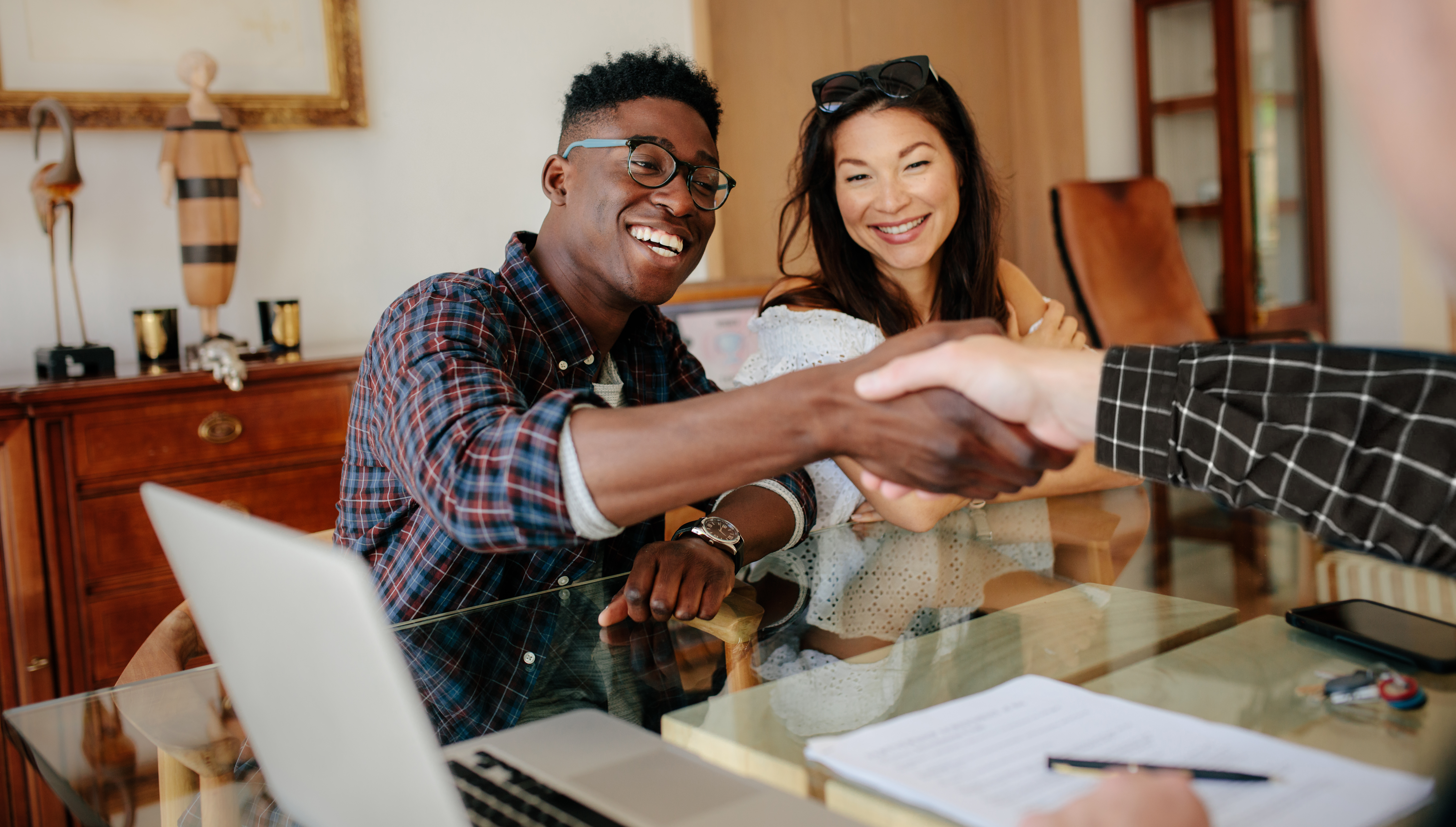 Customer Shaking Hands