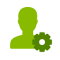 person with gear