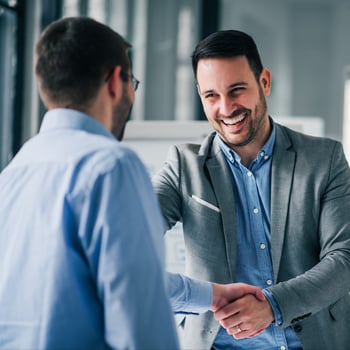 professional setting handshake flipped