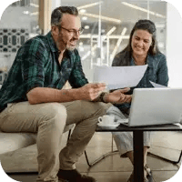 Looking over documents